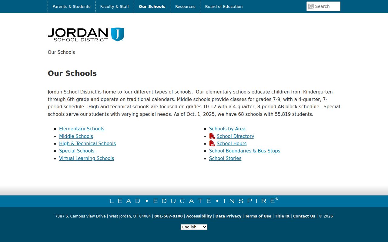 West Jordan people search Jordan School District directory