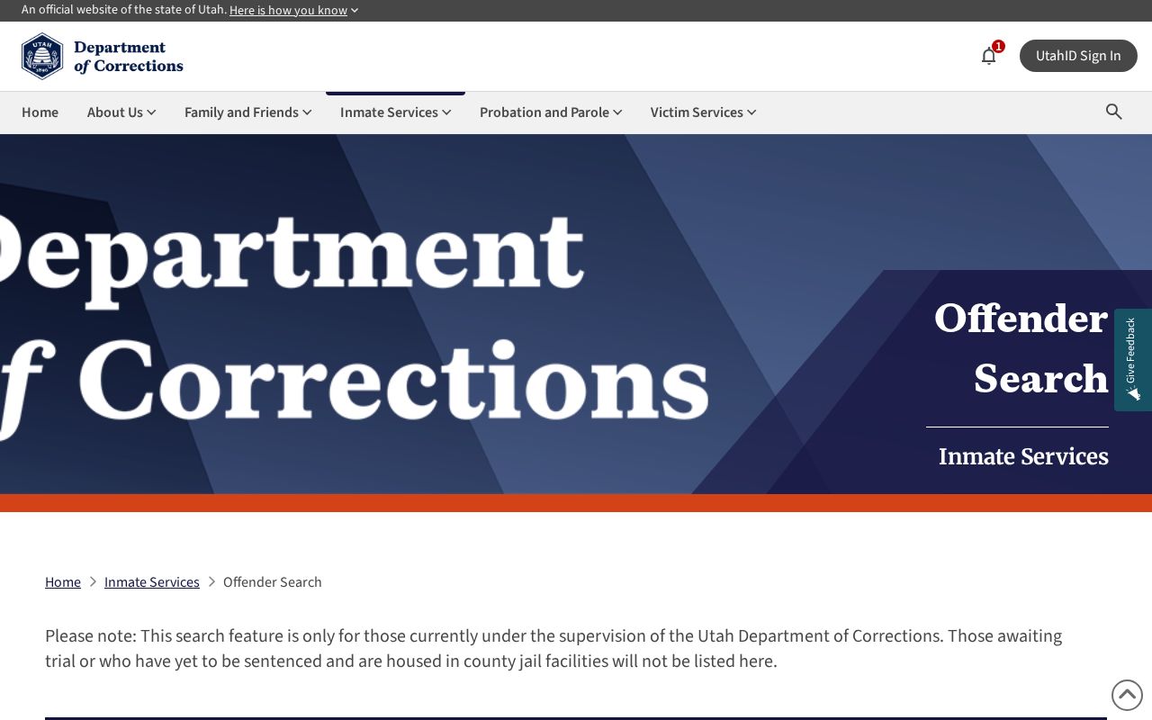 West Jordan people search Utah corrections offender lookup